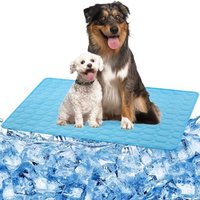 Summer Pet Cooling Mat Breathable Ice Silk Pad Washable Cold Bed Cushion for Dogs Cats Pets to Stay Cool in Hot Weather