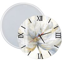 DM732 Large Round Clock Resina Epoxy Transparente Molds Silicon Wall Decor Manualidades Room Hanging Ornaments