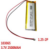 Jst ph 1.25 3.7V 103065 2500mAh 102060 1300MAH Rechargeable li Polymer Li-ion Battery For headphones tachograph mp3 mp4