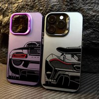 Male Men Sports Car Cartoon Line Phone Case For iPhone 17 Pro 16 15 14 13 12 11 Pro Max 16 Plus 16E 17 Air Shockproof Back Cover