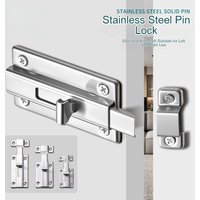 Left-Right Stainless Steel Double-ended Door Bolts,2/3/4 Inch Pin Lock Sliding Locks Barrel Bolt Latch with Screws Home Hardware