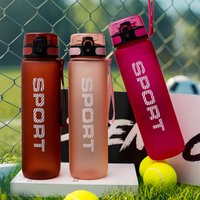 1000ML Large Capacity Sports Water Bottle Motivational Leak Proof Portable Reusable Plastic Cups Outdoor Travel Gym Jugs