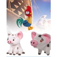 Kawaii Moana Pig and Rooster Plush Toy Anime Pig or Chicken Stuffed Animals Accompany Sleep Chook Toys Home Decor Birthday Gifts