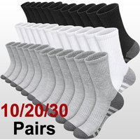 10/20/30 Pairs Men Outdoor Sports Socks Anti Odor Sweat Absorbing Breathable Comfortable Basketball Cycling Running Casual Socks