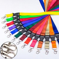 1PC New Printed Fabric Lanyard badge ID Card Holder Neck Strap Clip Mobile Phone Neck Straps Office School Supplies