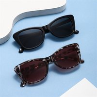 Trendy Street Photo Props Cat Eye Sunglasses UV400 Protection Vintage Outdoor Shades Gradient Leopard Eyewear for Women