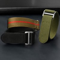 Hook and Loop Nylon Strap 20mm 22mm Khaki Men Sport Replace Bracelet Watch Band for Seiko for Omega Seamaster Watch Accessories