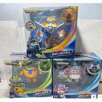 Super Wings Dizzy Rescue Helicopter Transforming Toy with Engine Spin Jett Paul Donnie Rescue Robot Action Figure Desktop Gift