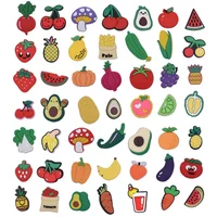 vegetable carrot pepper watermelon onion mushroom PVC shoe Charms Buckle for Wristbands sandal Slippers accessories Decoration