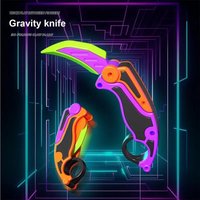 3D Printed Gravity Claw Knife Toy Stress Relief Butterfly Fidget Hand Gripper Sensory Toys Luminous decompress push card gifts