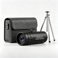 2000X25 HD Travel Monocular Telescope 80000M Long Range Mini Pocket Handheld for Camping Hiking Bird Watching Hunting