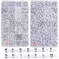 About 1120-1400pcs Acrylic Heart Shaped Letter Beads Digital Beads Homemade DIY Handmade Bracelet Bracelet Bracelet Jewelry Bead
