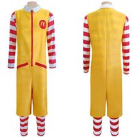Cross border spot Halloween versatile set retro COS costume makeup party clown big man jumpsuit without wig