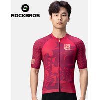 ROCKBROS Summer Men Cycling Jersey Breathable High Elastic Short Sleeves Underwear Jersey Base Shirt Sports Bicycle T-shirts