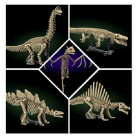 MOC Indominus Rex Spinosaurus Triceratops Wyvern Stegosaurus Brachiosaurus Fossil Skeleton Model Blocks Home Decor Toy Gift