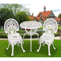 Outdoor Aluminum Table and Chair Courtyard Furniture Set Leisure Balcony Garden Patio Luxury Iron Terrace Folding Table
