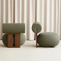 Furniture Nordic, Solid Wood, Sofa Chair, Modern, Light Luxury, Cream Style, Living Room, Lazy, Chair, Leisure Chair