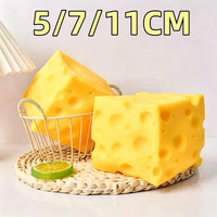 Simulation Square Cheese Venting Squishy Elastic Funny Creative Stress Relieving Toy Slow Rebound Children's Gift Squeeze Toy