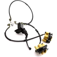 Front Twin Disc Brake master cylinder hydraulic Caliper System For DIY 50cc-125cc ATV Buggy Karting Quad Bike Accessories