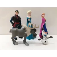 Dsn Pop 10cm Frozen Queen Princess Elsa Anna Figure Model Toys Cake Gifts Home Decor Birthday Party 5PCS