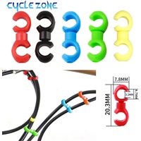 10pcs/set Bike Cross Line Clips S-Shaped Cross Cable Clips for Bicycle Brake Shift Line Rotatable MTB Bike Ties Buckle Holder