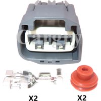 1 Set 2P Automobile Large Current Electric Booster Pump Wiring Socket AC Assembly Car Steering Booster Pumps Cable Connector