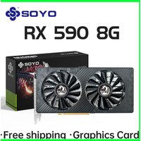 SOYO AMD RX 590 8GB Placa De Video Gaming Graphics Card GDDR5 256Bit PCI Express 3.0 ×16 6Pin Radeon GPU rx590 Series