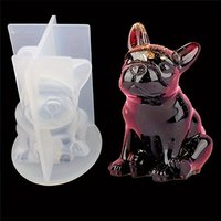 1 3D French Bulldog Silicone Mold - Perfect for Candles, Resin, Soap, and Home Decoration - DIY Craft Mold