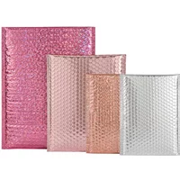 10Pcs/Lot Bubble Mailers Aluminized Bags Laser Envelope Self Seal Postal Gift Packaging Bags Book Shipping Package Colorful Bags