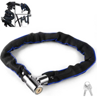 AliExpress 60cm Bicycle Lock Anti-theft Anti-shear Mountain Bike Lock Extended Chain Lock Electric Bike Motorcycle Universal Chain Lock