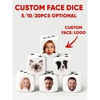 Custom Face Dice Personalized Face Dice Funny Game Dice Party Gift Wedding Favor Couple Family Friends