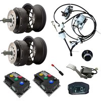 Dual 5000W 72V Electric Car Hub Motor Conversion Kit with Fardriver Controller ND72530