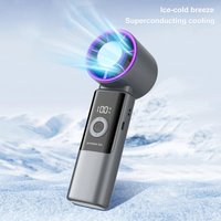 2026 New 3 In 1 Semiconductor Cooling Handheld Fan Stepless Speed Type C Neck Desktop Portable Turbo Fan For Outdoor Travel
