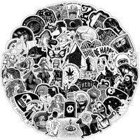 100 Sheets Bulk Black & White Gothic Stickers for Cosplay & Party Supplies