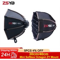 ZSYB 30cm/40cm Mini Softbox Octagon ZY Mount Accessories for ZHIYUN Umbrella Softbox Honeycomb Grid Outdoor Flash SoftBox