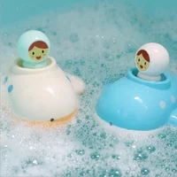 Children Bath Water Playing Toys Chain Boat Swim Floating Cartoon Submarine Infant Baby Early Education Bathroom Beach Gifts