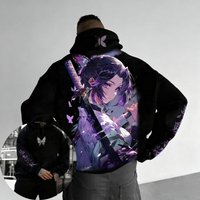 Demon Slayer Men's Hoodie Sweater Shinobu Kocho Japan Anime Spring Autumn Boys Children's Long-sleeved Parent-child Outfit