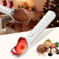 Electric Heated Ice Cream Scoop Rechargeable Stainless Steel Spoon Nonstick Ice Cream Scooper for Hard Ice Cream Gelato Yogurt