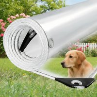 Przezroczysta plandeka PVC wodoodporna z nierdzewnymi oczkami 0,2 mm, przezroczysta osłona przeciwdeszczowa na taras, altanę, meble ogrodowe.