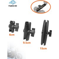 AliExpress NONE Aluminum Alloy Double Socket Arm for 25mm/1 Inch Ball Head Holder Mount 6/9.5/15cm Clamp for Bicycle Motorcycle Camera Extension