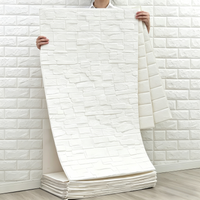 1-10pcs Vintage 3D Brick Wall Sticker 77cmx70cm Stain-resistant Self-adhesive Waterproof Wallpaper Living Room Kitchen Bedroom