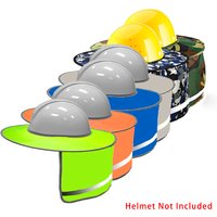 Outdoor Safety Hat Neck Shield Cover Sun Shade Neck Shield Helmets Reflective Stripe Safety Cap For Construction Worker