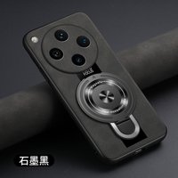 For OPPO Find X8 Pro Case Magnetic Ring Holder Luxury Silicone Sheepskin Leather Plexiglass Pu Premium Shockproof Back Cover