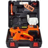SucceBuy Cric hydraulique de voiture électrique de 5 tonnes avec clé à chocs électrique Ascenseur de voiture portable pour pneus de changement de camion SUV berline
