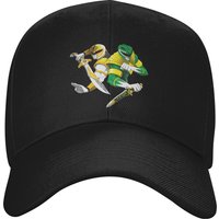 Green and White Power Rangers Baseball Caps Men Women Hip-Hop Sun Hats Hat Breathable Polyester Fishing Hat
