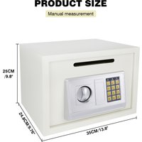 16L Electonic Safe Box Security Safe Box with Keypad and 2 Keys, Wall Mounted with Prodrilled Holes, 25 x 35 x 25cm,