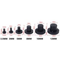 10Pcs Rubber Hole Caps 3-12mm High Temp Seal Plugs for Electrical Box Pipe Ends Industrial Machinery