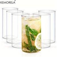 6/4PCS 15/19 Oz BPA Free Borosilicate Drinking Glasses Set Heat Resistant, Dishwasher Safe For Cocktail Whiskey Soda Water Beer