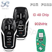 For Ford Edge Fusion Explorer Mustang Smart Remote Key ID49 902MHz 5 Button Proximity Fob M3N-A2C31243300 Blank Blade
