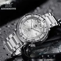 ADDIESDIVE AD2098 Men Diver Watch Sapphire Crystal BGW9 Luminous NH35 Automatic Mechanical Watch 30Bar Waterproof
